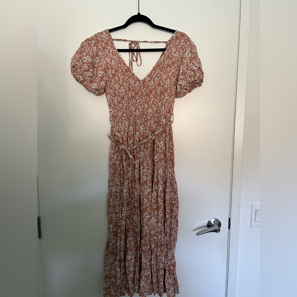 Blush pink maxi dress